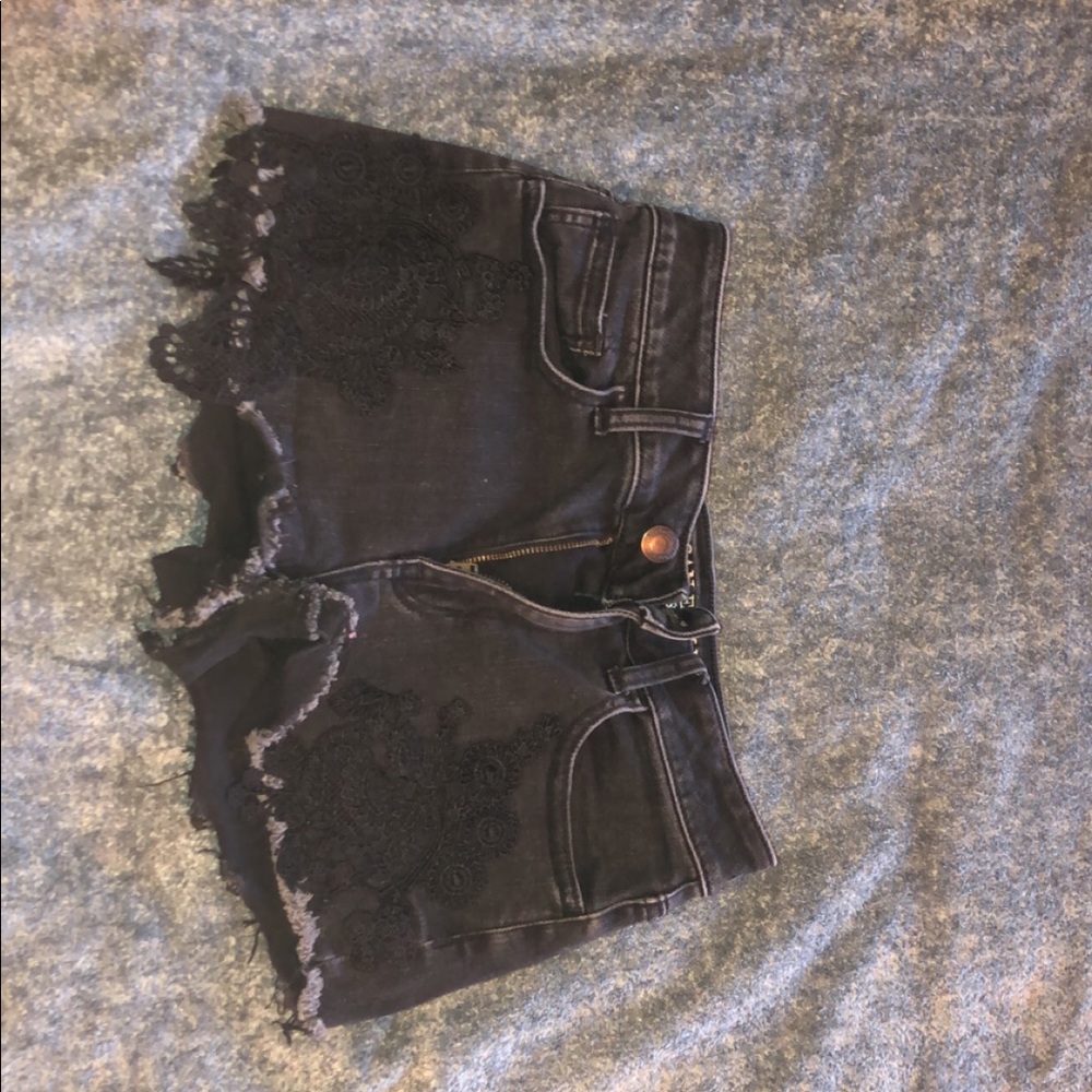 American Eagle Black Denim Shorts